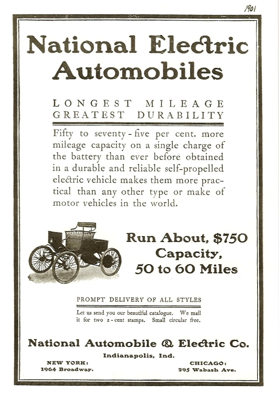1901 National Electric Automobiles